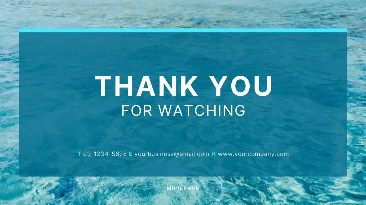 水色 シンプル プラン プレゼンテーション