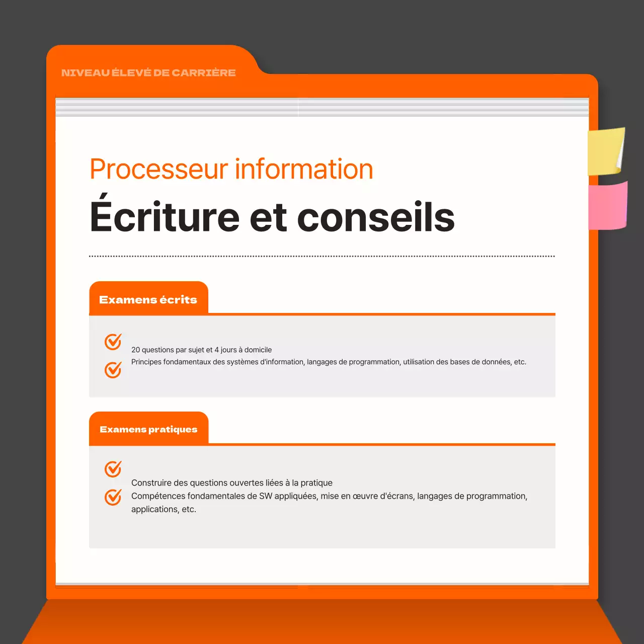 Une simple annonce de qualification grise et orange