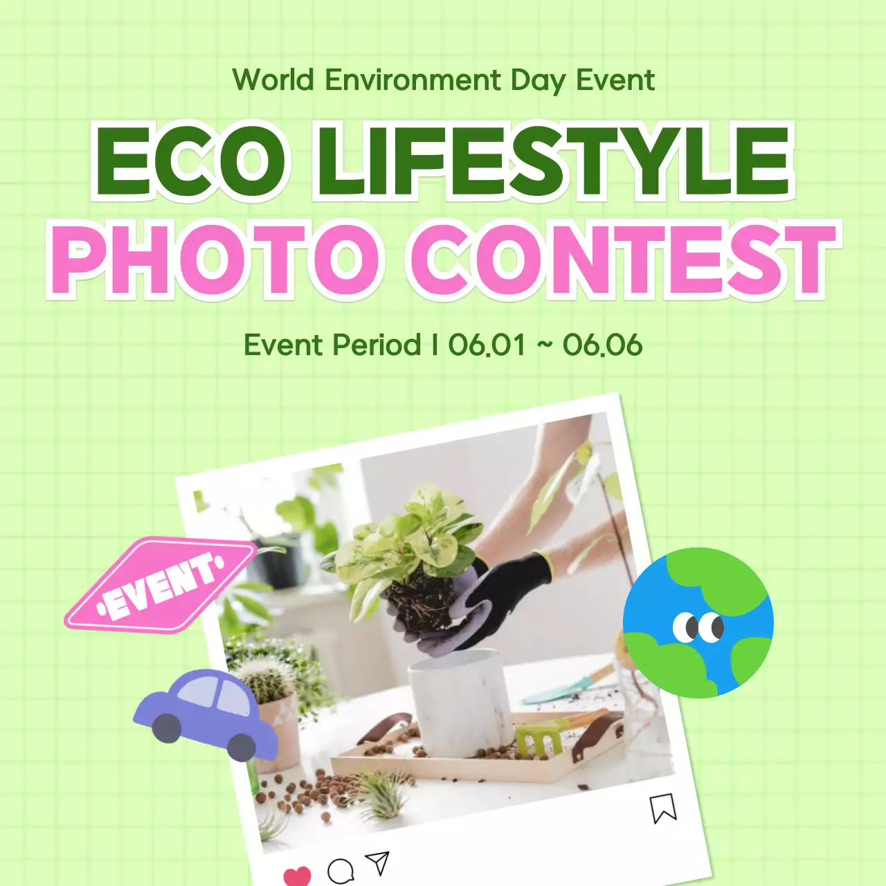 Green Trendy Environment Event Social Media Post