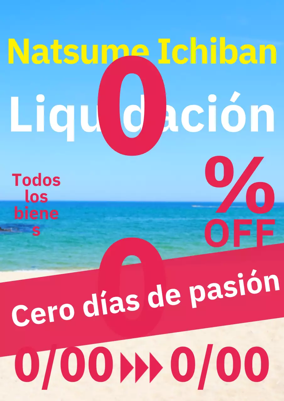 Anuncio de venta de ropa de verano sencilla y básica en azul y rojo