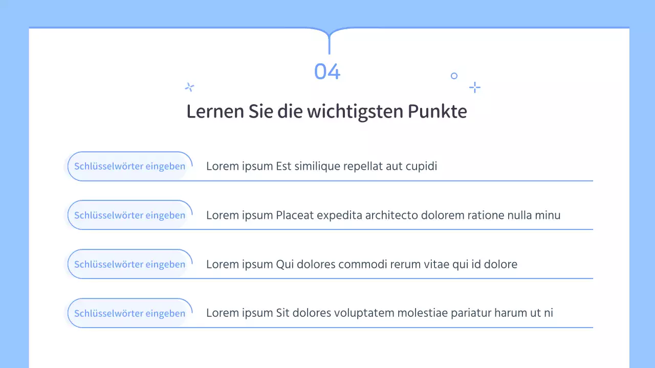 Einfacher Unterrichtsplan für Lehrer in Blau und Weiß