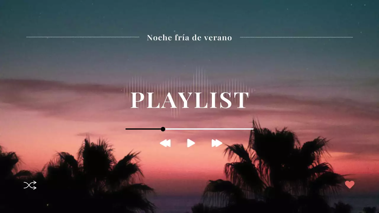 Lista de reproducción de noches tropicales de verano en naranja Título principal