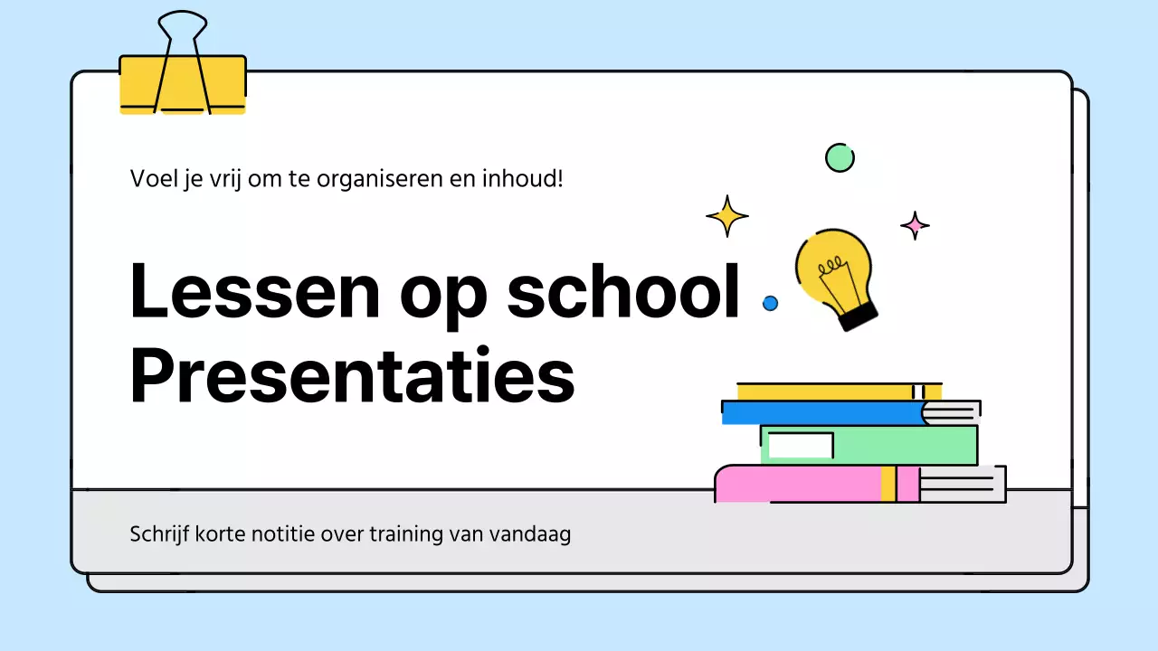 Leuke gele en blauwe schoolspullen