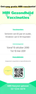 Gele en groene mededelingen over gezondheidsvaccinatie
