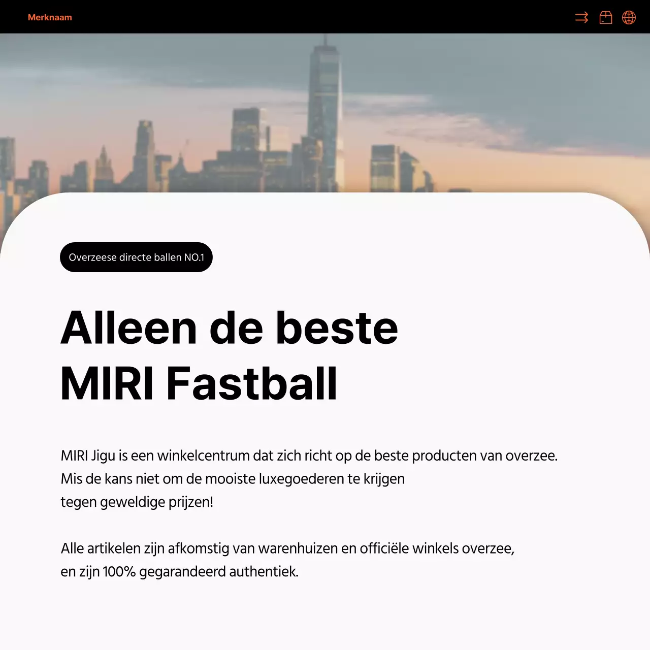 Eenvoudige oranje en zwarte overzeese directe verkoop social media promotie