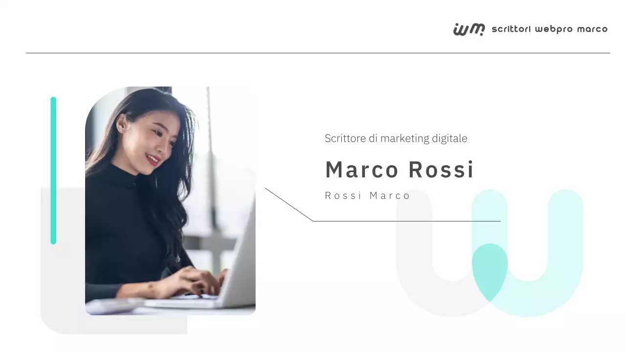 Un semplice portfolio per scrittori freelance in bianco