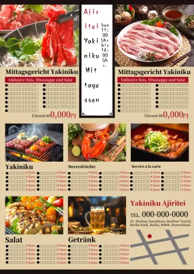 Werbung für das rustikale, traditionelle Mittagessen vom Grill in Béjoux