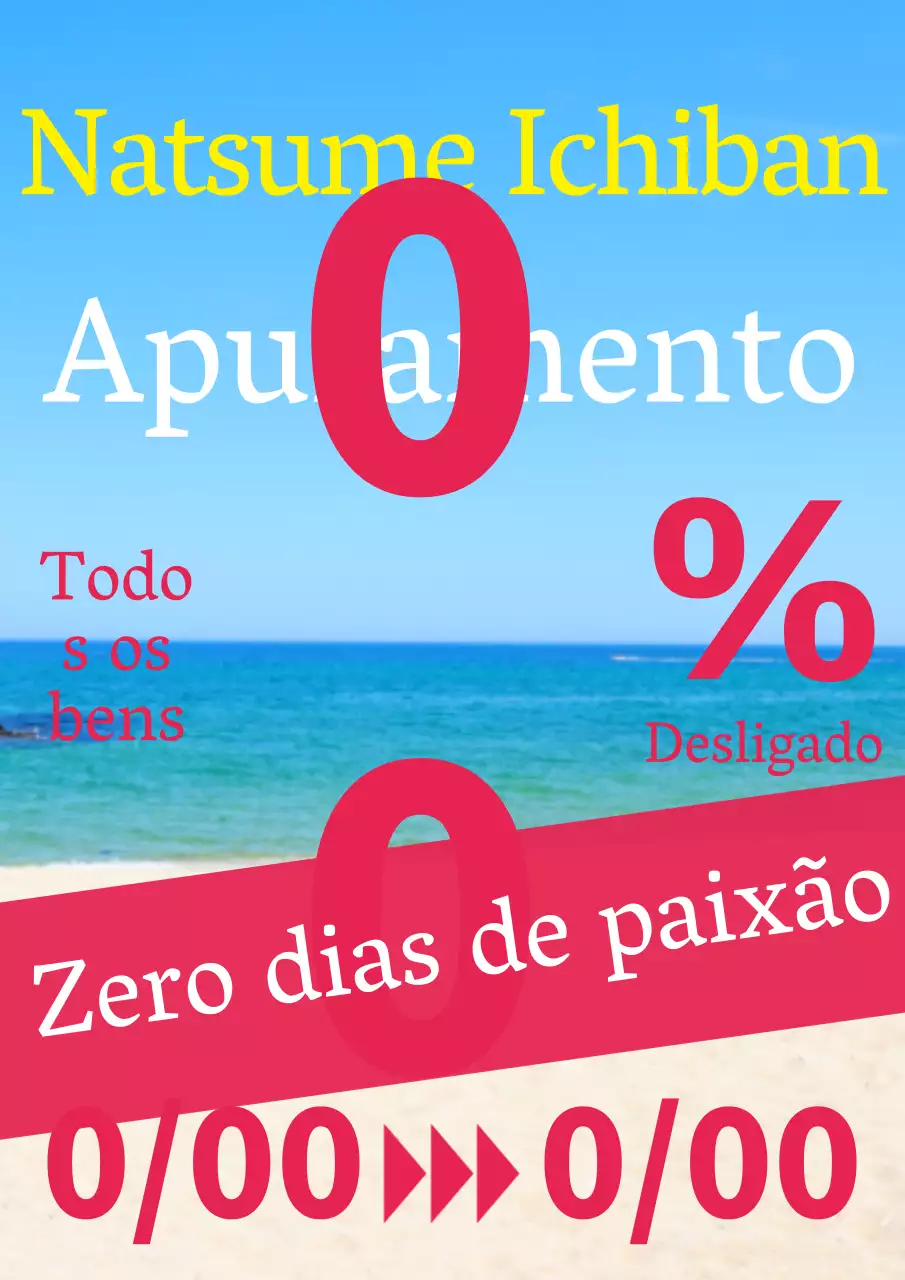 Anúncio de venda de roupa de verão simples e básica em azul e vermelho