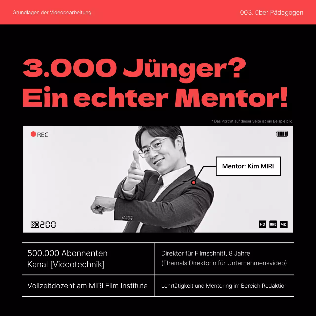 Förderung eines einfachen rot-schwarzen Videoschnittkurses zur Selbstverbesserung