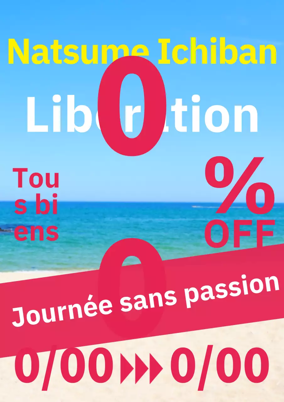 Annonce de vente de vêtements d'été simples et basiques en bleu et rouge