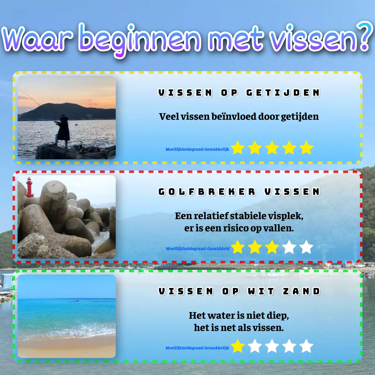 Promoot retro zeevissen op blauw en regenboog