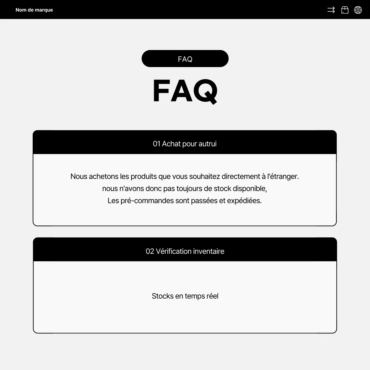 Promotion des médias sociaux pour les ventes directes à l'étranger, simple, orange et noire