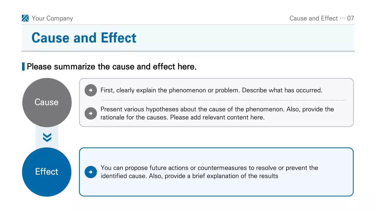 A simple blue and white printable report presentation