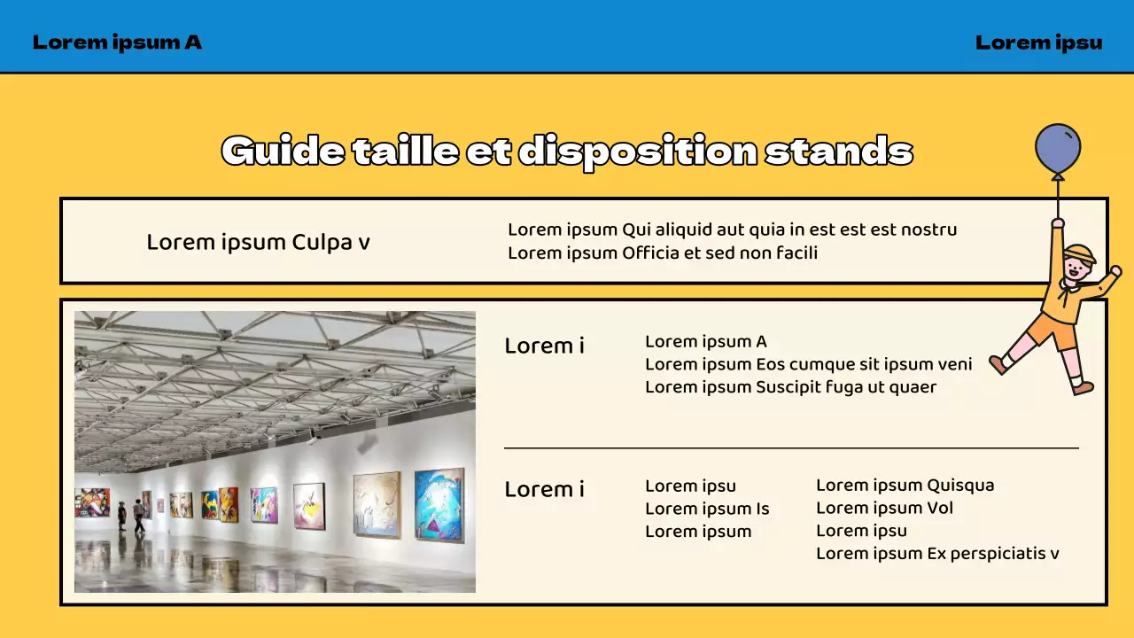 Promouvoir la foire aux enfants jaune et bleu