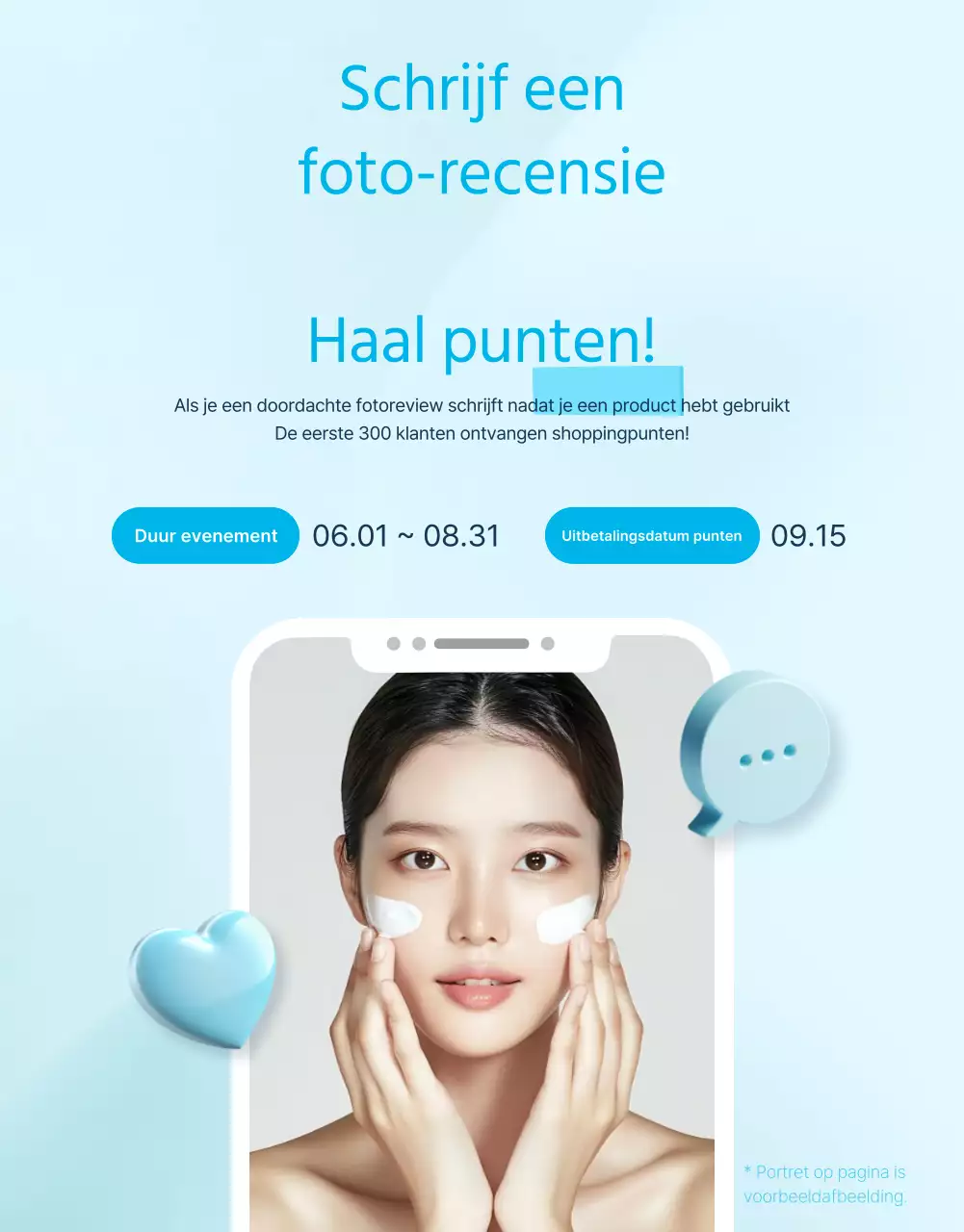 Promoot zomerse seizoensgebonden zonnefilters in trendy mint- en lichtblauwe tinten