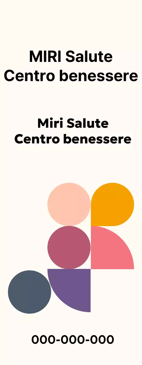 Centro salute e benessere semplice con forme colorate