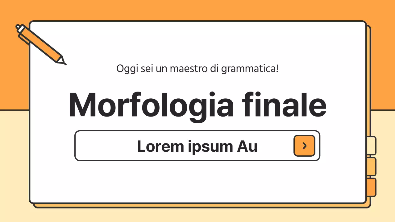 Risorse arancioni e gialle per la grammatica coreana di base