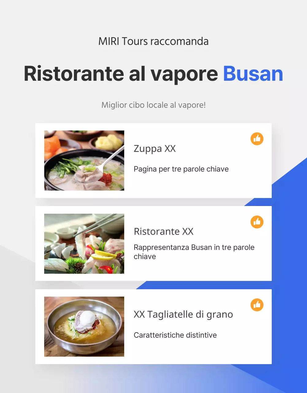 Semplice annuncio di noleggio auto di un'agenzia di viaggi in blu e arancione
