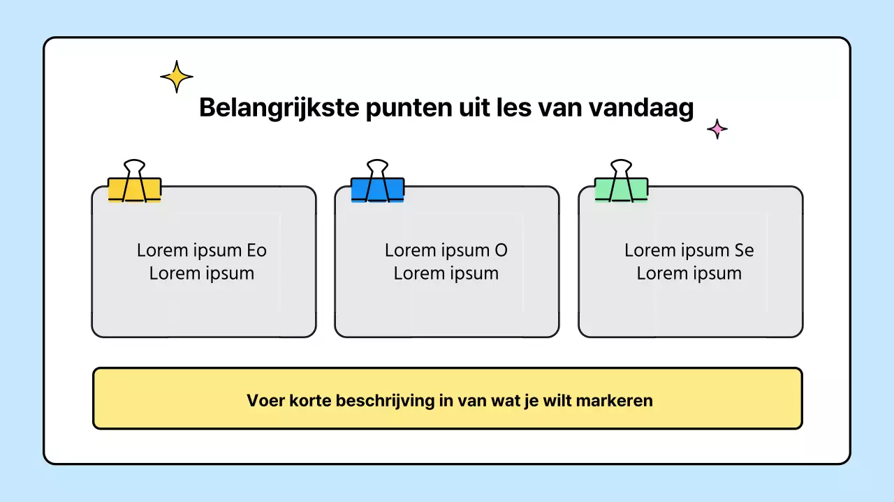 Leuke gele en blauwe schoolspullen