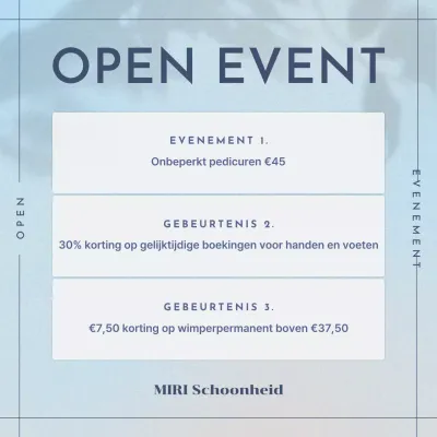 Promoot een luxe schoonheidswinkel in lichtblauw