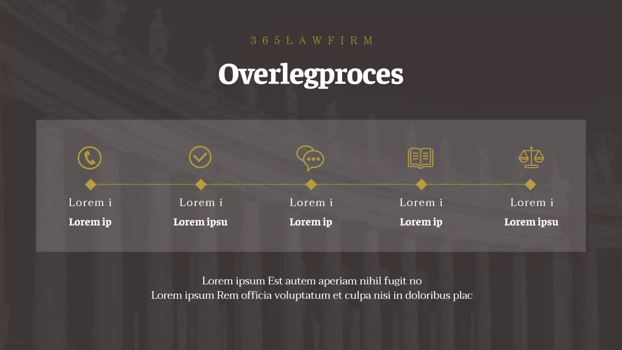 Eenvoudig bruin-wit bedrijfsprofiel advocatenkantoor