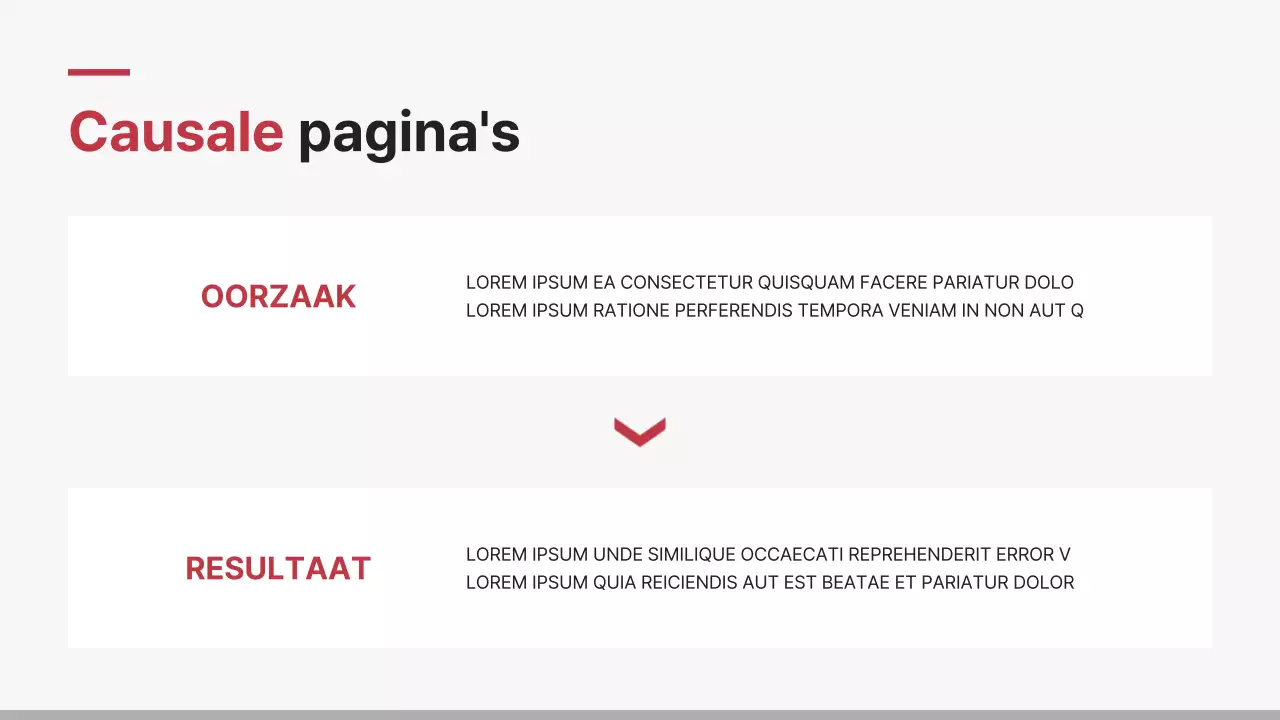 Minimalistisch bedrijfsrapport in rood en wit