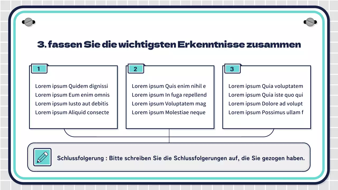 Unterrichtspläne für die Mittelstufe mit rosa und mintfarbenen Zeichen