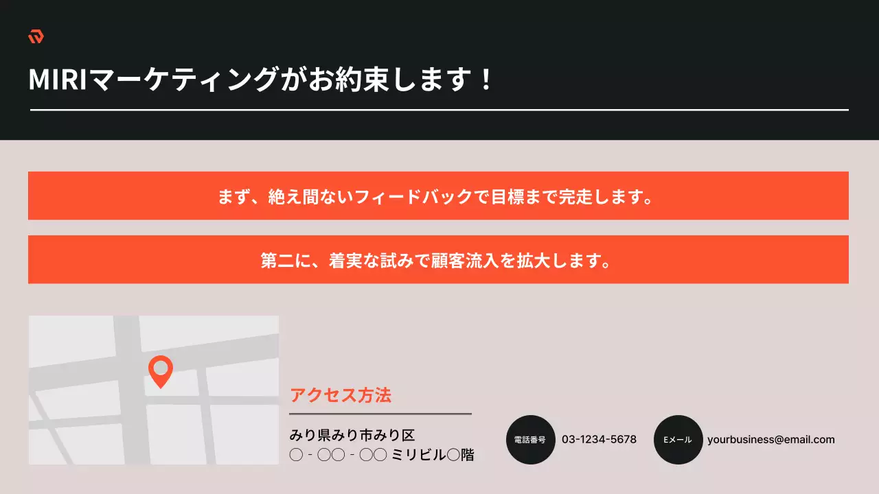 黒 モダン マーケティング プレゼンテーション