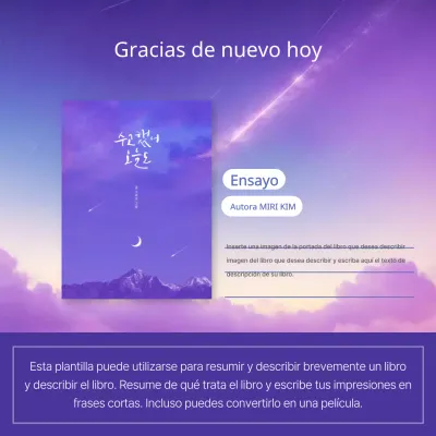 Promocione un libro fantástico en morado y blanco