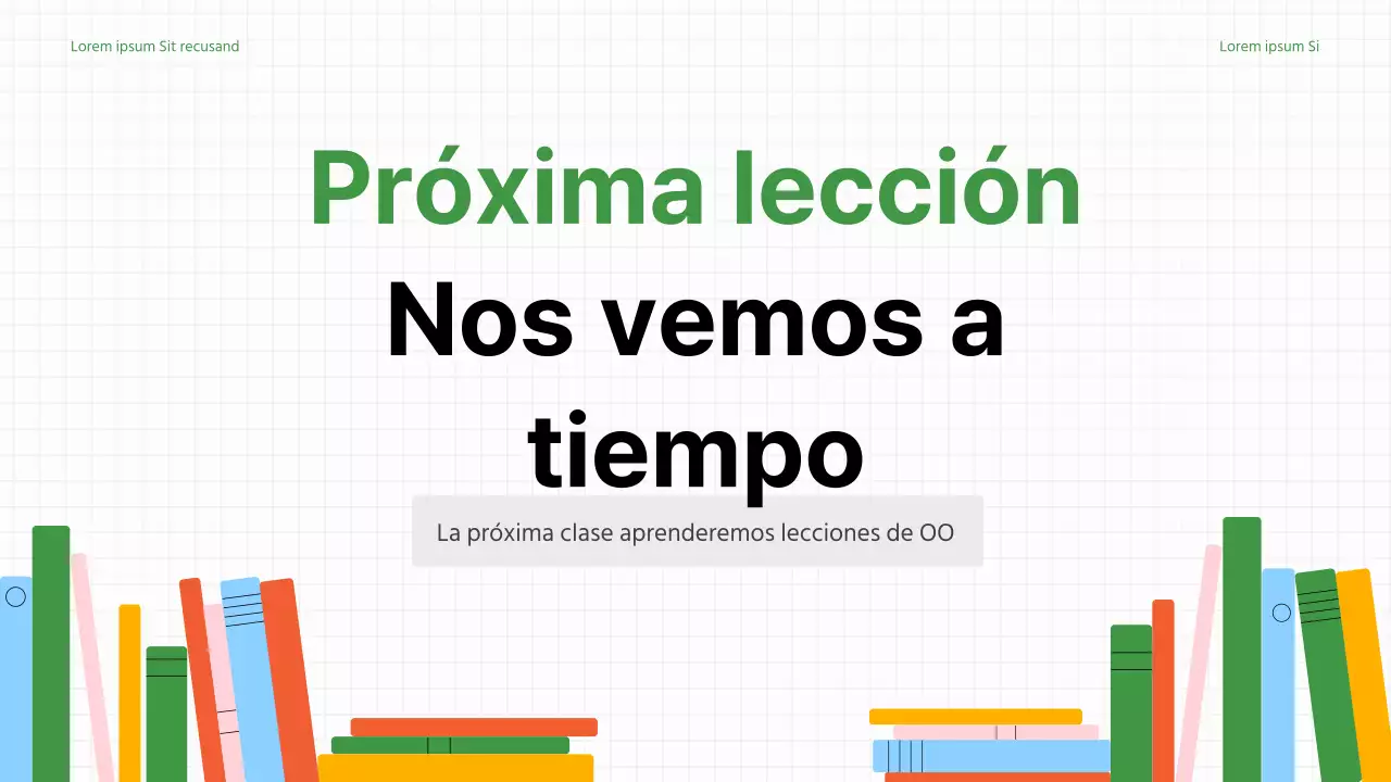 Plan de clases para profesores de escuela en blanco y verde