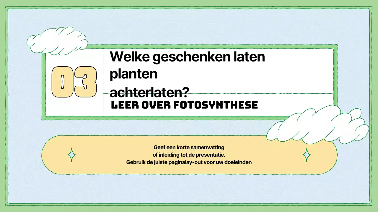 Fotosynthese leermiddelen in chartreuse en lichtblauw