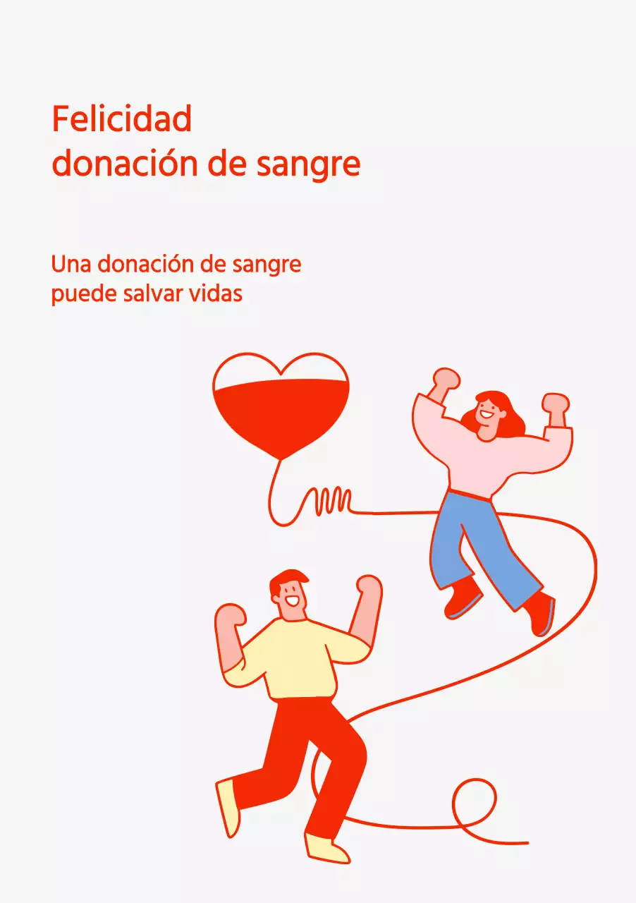 Concepto de ilustración de donación de sangre en rojo y gris