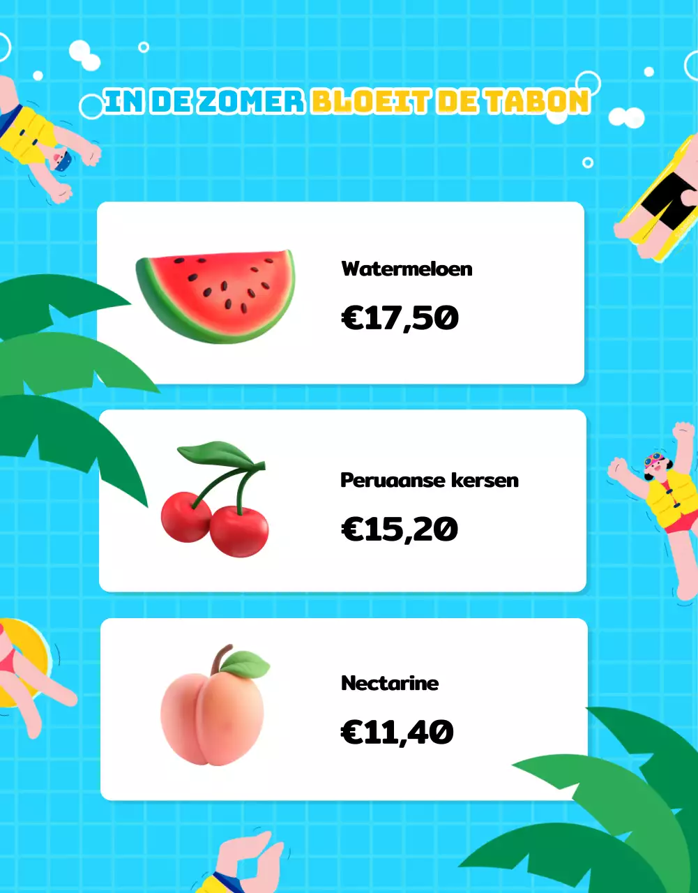 Promoot een mooie zomerpromotie in lichtblauw