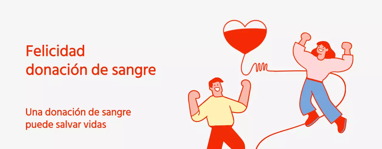 Concepto de ilustración de donación de sangre en rojo y gris