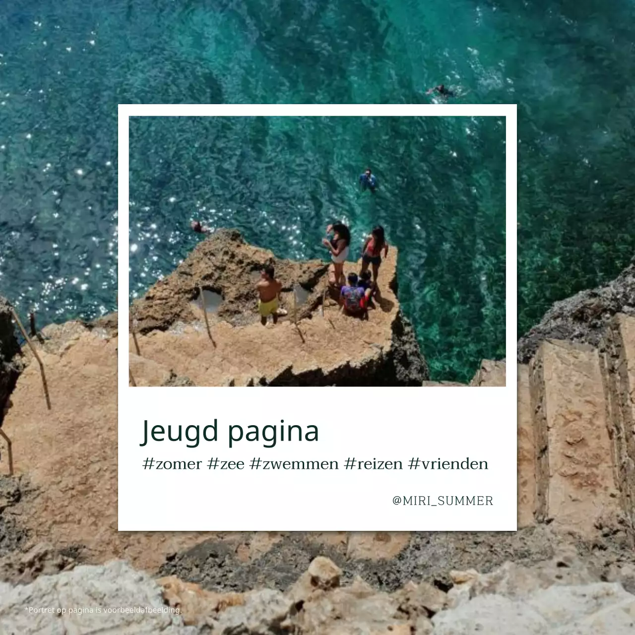 Een minimalistische zomerse zeereis in blauw en wit