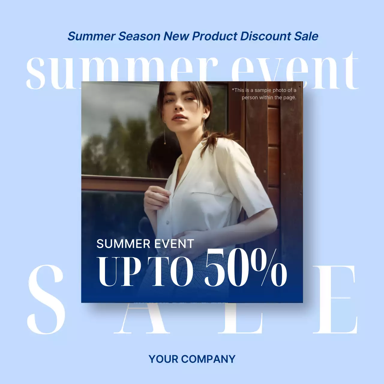 Blue Modern Sale Promotion Social Media Post
