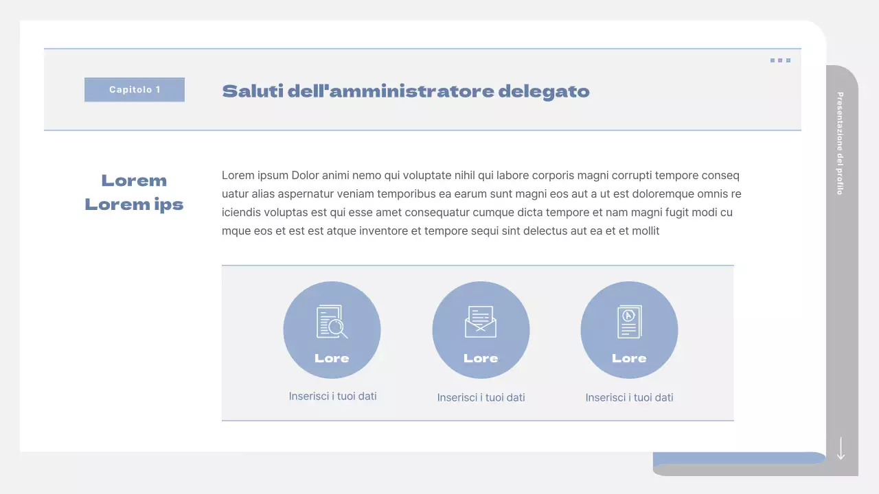 Un semplice prospetto scolastico in grigio e blu