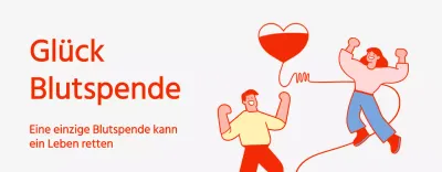 Blutspende Illustration Konzept in rot und grau