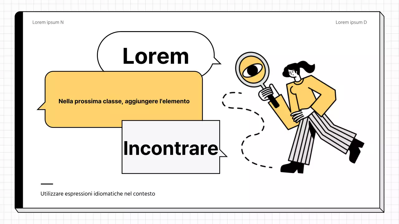 Materiale didattico semplice in giallo e bianco