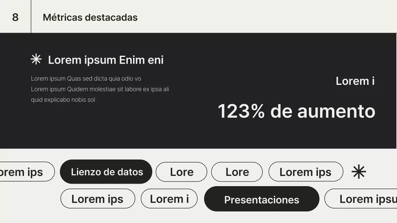 Una sencilla presentación de visualización de datos en blanco y negro