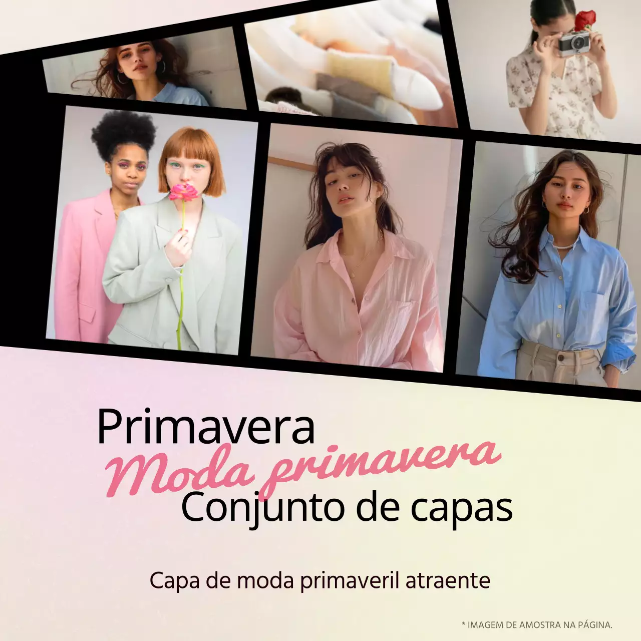 Promover uma capa de moda em rosa