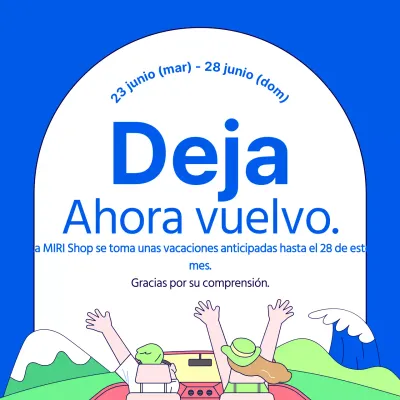 Kitschy anuncios de vacaciones de verano en azul y verde