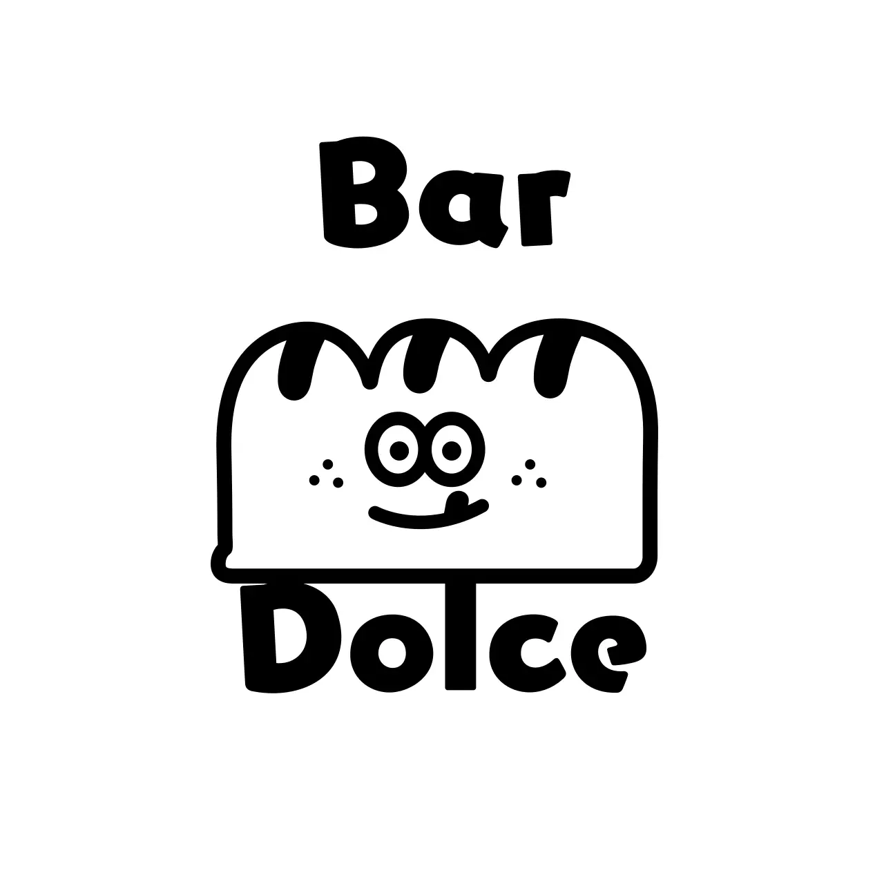 Carino il caffè dei dolci con i personaggi del pane