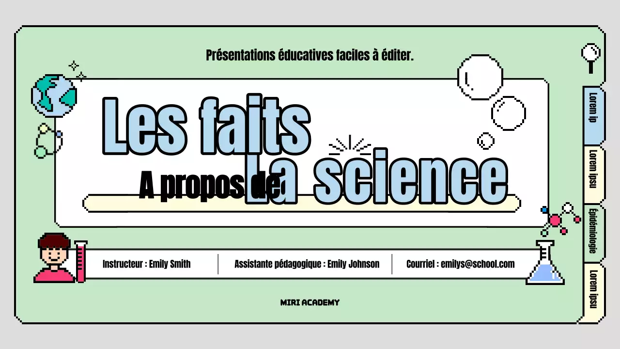 Mignon plan de cours de sciences primaires en bleu clair et vert clair