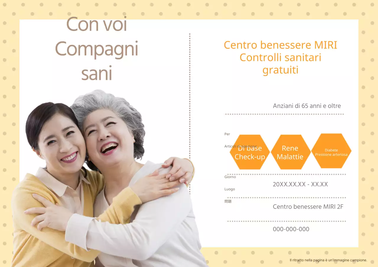 Una semplice guida gialla e arancione ai controlli sanitari per gli anziani