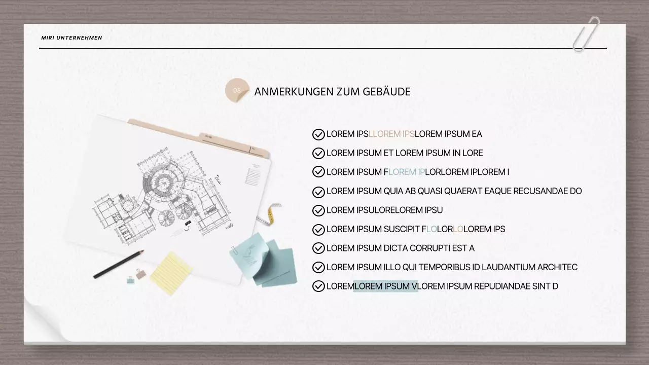 Moderne Architektur und Blaupause Bericht in beige und hellblau