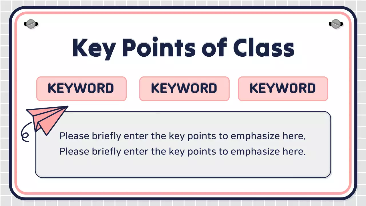 Pink Simple Class Announcement Presentation