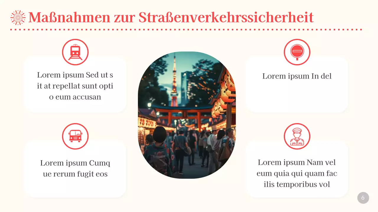 Planung eines beige-roten Feuerwerks