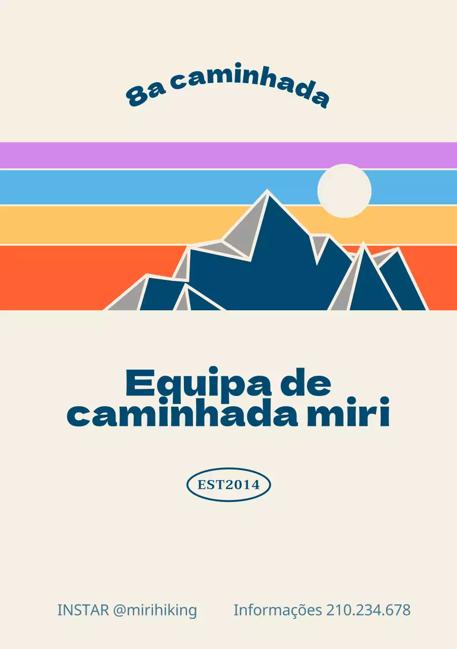 Promover associações de montanha com ilustrações coloridas de montanhas e paisagens