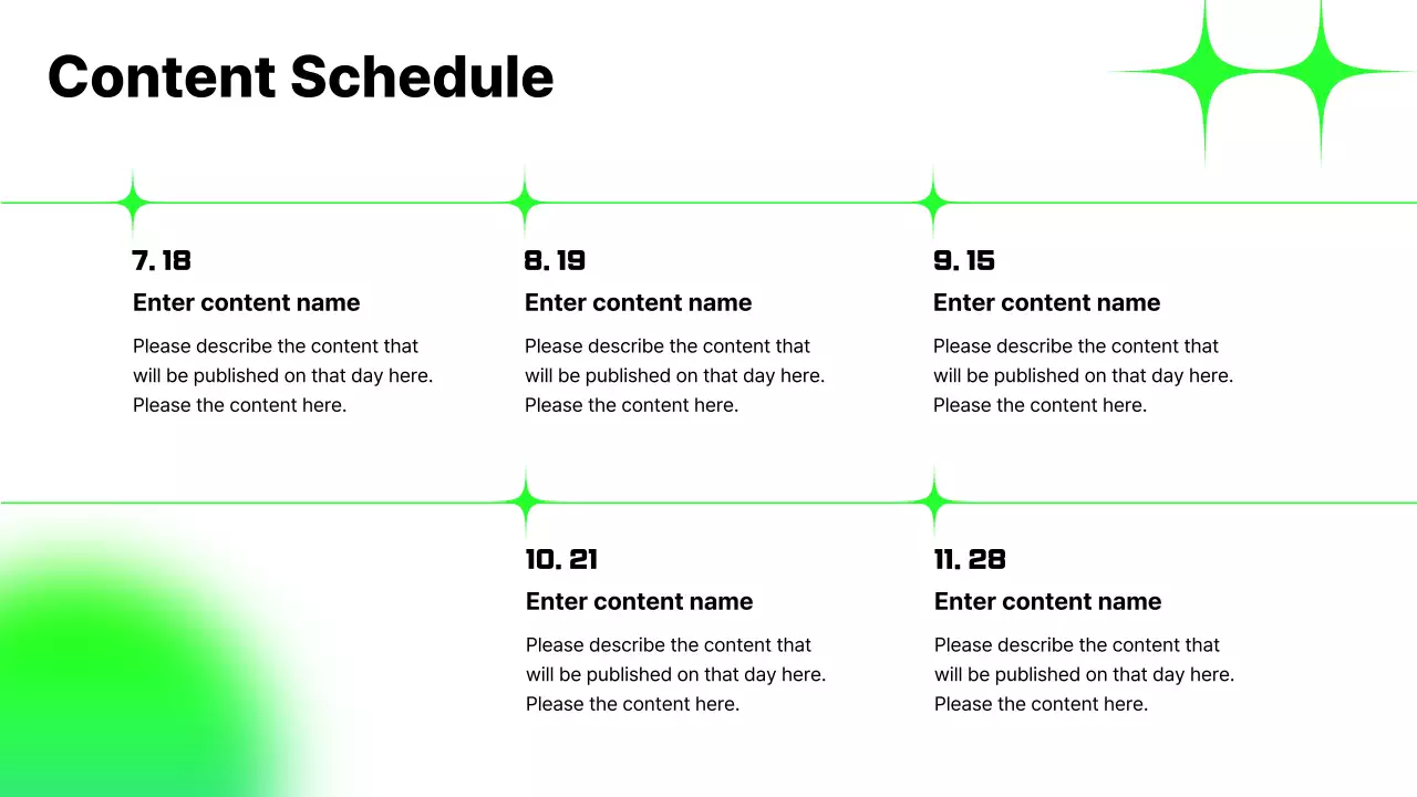Green Modern Content Analysis Report Presentation